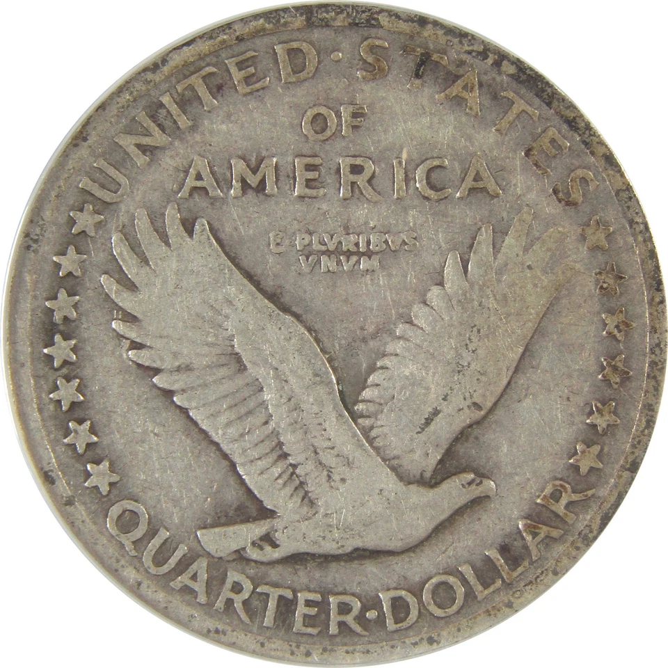 1917 Type 1 Standing Liberty Quarter F 15 ANACS Silver SKU:I20193 - Image 4 of 4