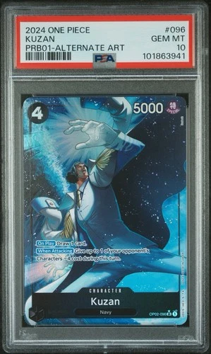 One Piece CCG PSA 10 Kuzan Alternate Art #OP02-096