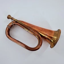 Opera/Brass Military Style Bugle Horn. 10 1/2” Long. India.