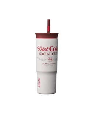Owala Diet Coke Social Club Stainless Steel Straw Tumbler 24oz Special Edition