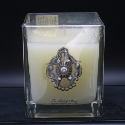 Aromatique The Smell of Spring Scented 1.2 lb Cube Candle in Glass - Discolored