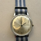 Timex Vintage Men's Marlin Mechanical Manual Wind Analog  Silver Nylon