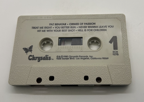 Pat Benatar Crimes Of Passion Cassette Tape 1980 Chrysalis - TESTED SHIPS FAST - Picture 4 of 5