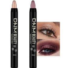 evpct 2Pcs Cream Eyeshadow Sticks Set for Eyes Waterproof, Sand Shimmer  Orch...