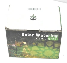 Solar Watering Can Lights Metal Waterproof Small Hanging Decor Colorful