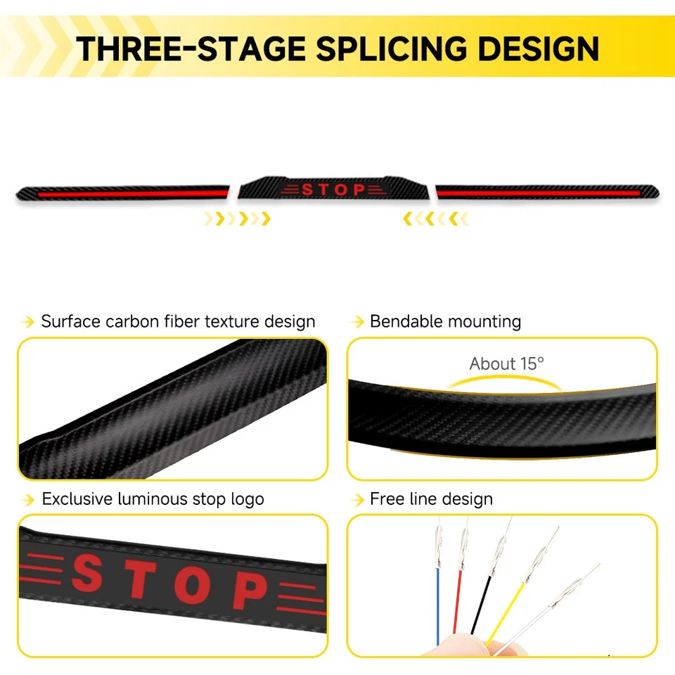 Fiber Carbon Light Universal Control Remote Length Adjustable 120-130cm Spoiler - Image 4 of 4