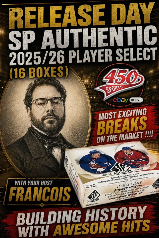 UD SP Authentic 2025/26 Release Day  - Player Select Format ! 16 Boxes