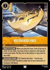 Disney Lorcana Whispers in the Well Uncommon Non Foil - 30 Recovered Page