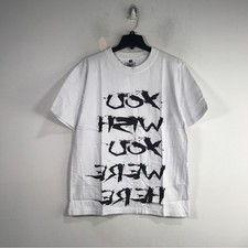 Paperboy Mirrored "You Wish You Were Here" Crew Tee, Men's Size M -White/Black