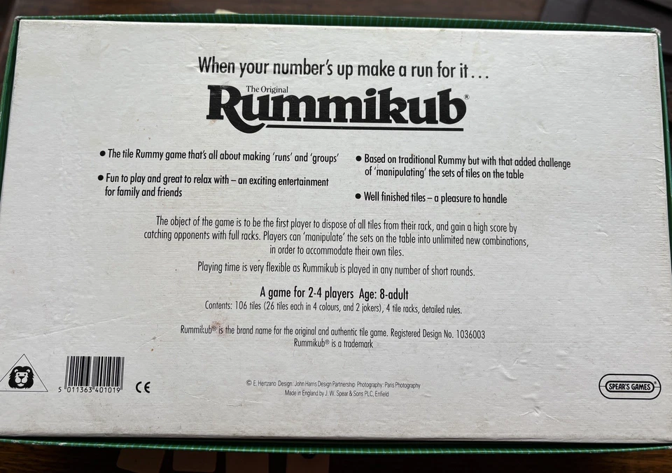 The Original Rummikub - Board Game - Spear’s Games 1998 - 100% Complete - Image 3 of 4