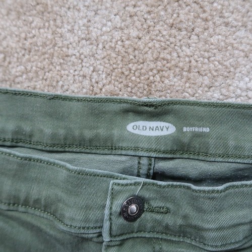 Old Navy Boyfriend Shorts Womens 16 green Denim High Rise - Picture 2 of 8
