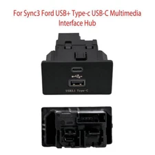 For Ford Lincoln Sync3 V3.4 Dual USB Interface Module Upgrade Type C+USB Plastic