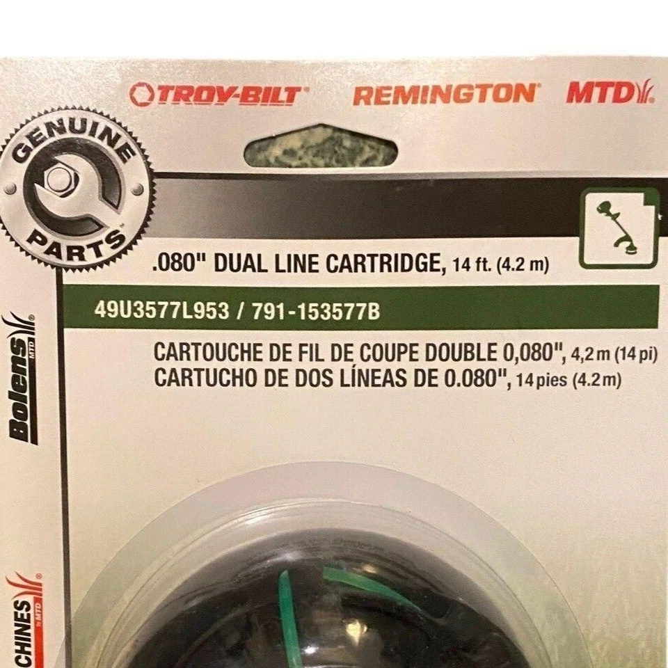 MTD Genuine Parts .080" Splitline 14ft Dual Line Trimmer Replacement Cartridge - Image 2 of 4