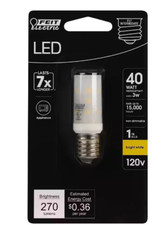 Feit 40W Equivalent T8 E17 Microwave Appliance LED Bulb, Warm White 3000K