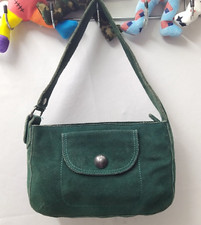 Marc Jacobs Green Suede Front Pocket Zipper Closure Small Hobo Shoulder Bag