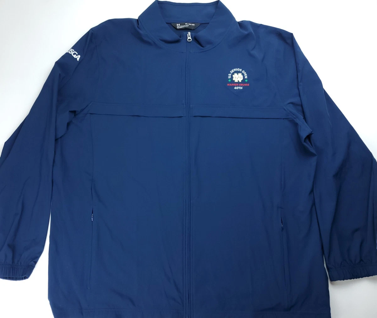 3XL UNDER ARMOUR NOTRE DAME Golf Warren Course Mens Full Zip