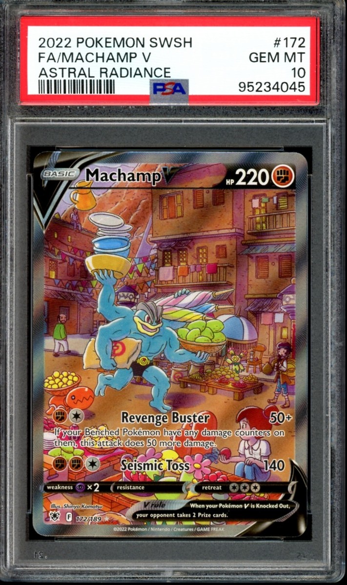 PSA 10 GEM MINT Machamp V Alt Art 172/189 Astral Radiance PSA 10 GEM MINT Machamp V Alt Art 172/189 Astral Radiance