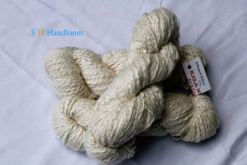 LIMITED STOCK-1kg  Pure Organic Slub Cotton White Soft Yarn Knitter's Love - Afbeelding 1 van 4