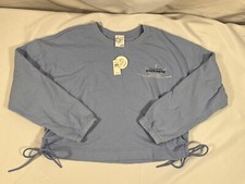 Offline by Aerie Women's Blue Super Soft Cropped "Happiness" Sweatshirt Medium
