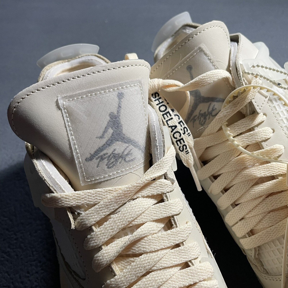 Size 12 Women (10.5 Men) - Jordan 4 SP x Off-White Mid Sail Size 12 Women (10.5 Men) - Jordan 4 SP x Off-White Mid Sail