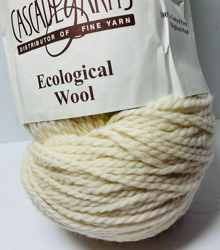 Unidad de lana ecológica en cascada de 1 Highland peruano sin teñir 8010 nueva 478 yardas Foto 3 de 4