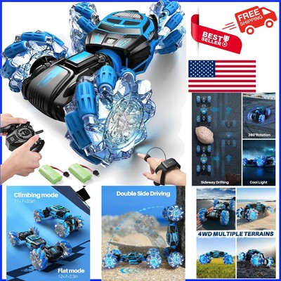 Multi-Terrain 4WD RC Stunt Truck with Smartwatch Control - 40 mins Playtime