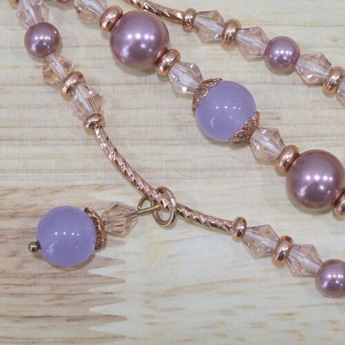 Rose Pink Pearl Purple Beaded Stretch Bracelet Watch Band for Apple 38/40/41mm - 第 8/14 張圖片