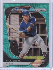 2020 Panini Prizm Teal Wave Prizm RC #232 Nick Solak Texas Rangers