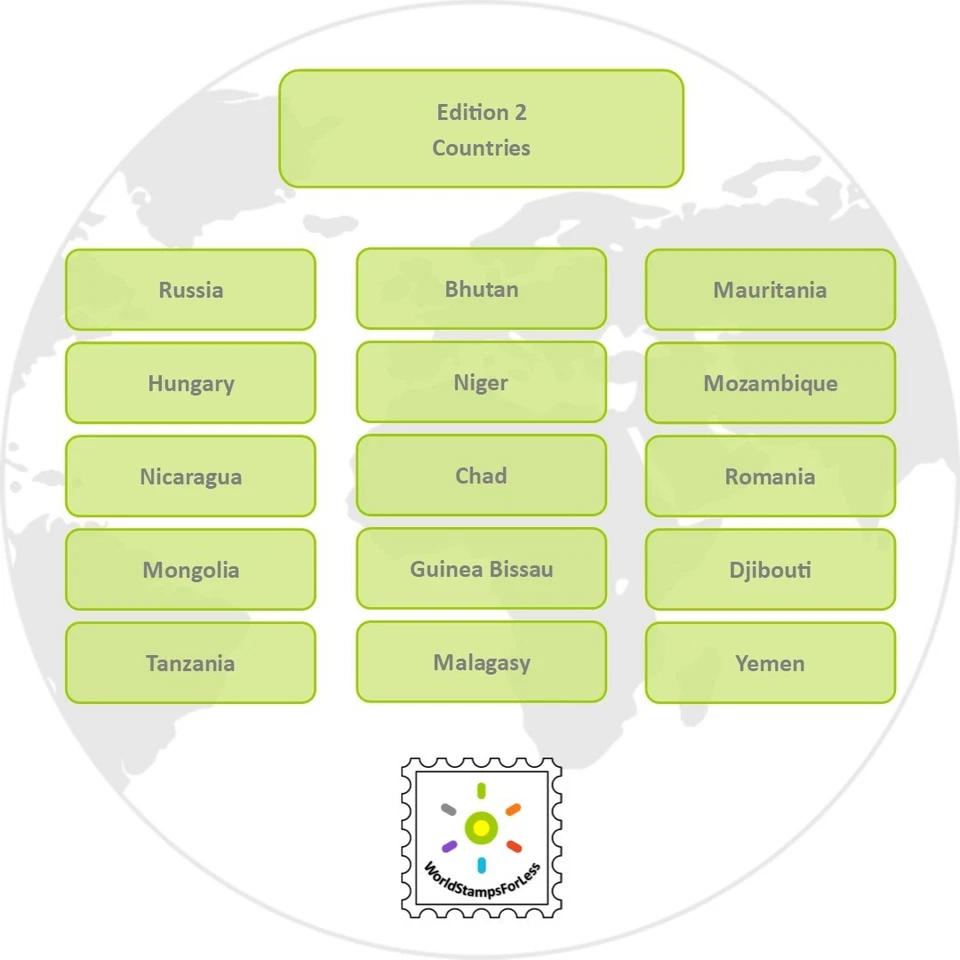 Worldwide Stamp Collection Used (Ed. 2) - 15 Full Sets - 15 Different Countries - Image 3 of 4
