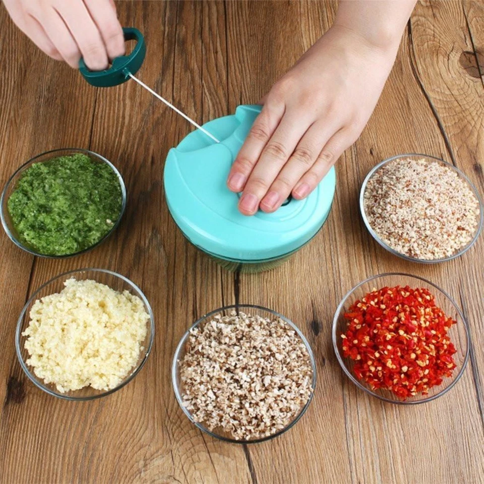 3-Klingen Multi Zerkleinerer Gemüseschneider manuell Zwiebelschneider Rührblatt - Bild 3 von 4