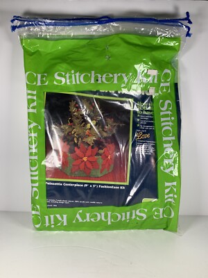 Creative Expressions Stitchery Kit Poinsettia Centerpiece Fashion ease Kit NIP