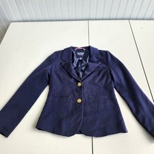 French Toast Boys' Navy Blue Gold Classic Blazer Jacket Polyester Sz 10