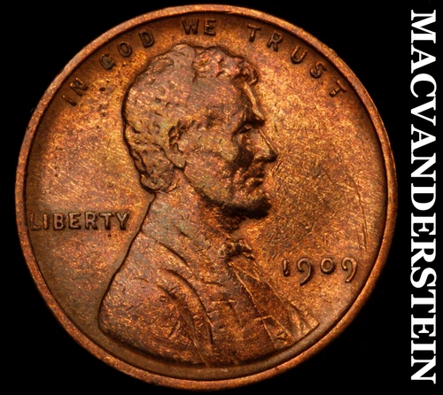 1909 VDB Lincoln Wheat Cent - Semi Key- Extra Fine Better Date No Reserve #J4251