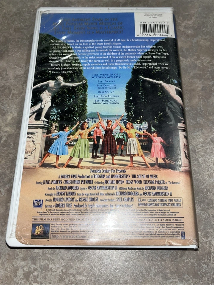 The Sound of Music (VHS, 1996, THX Digital Surround Sound Audio) ***TESTED*** - Image 3 of 4