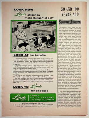 #ad Linde 1955 Vintage Print Advertisement 8x11 Silicone Release Agent $13.50