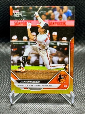 Jackson Holliday /25 2025 Topps Now #555 Orange Foil Baltimore Orioles