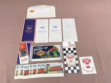 1970s Paper Brochure Cards Blue Sunoco Motor Fuel Skid Control Sta-Power Winston