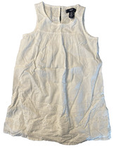 Gap Kids NWT Girls XS 4 5 White Swiss Dot Sleeveless Dress w/ Eyelet Lace