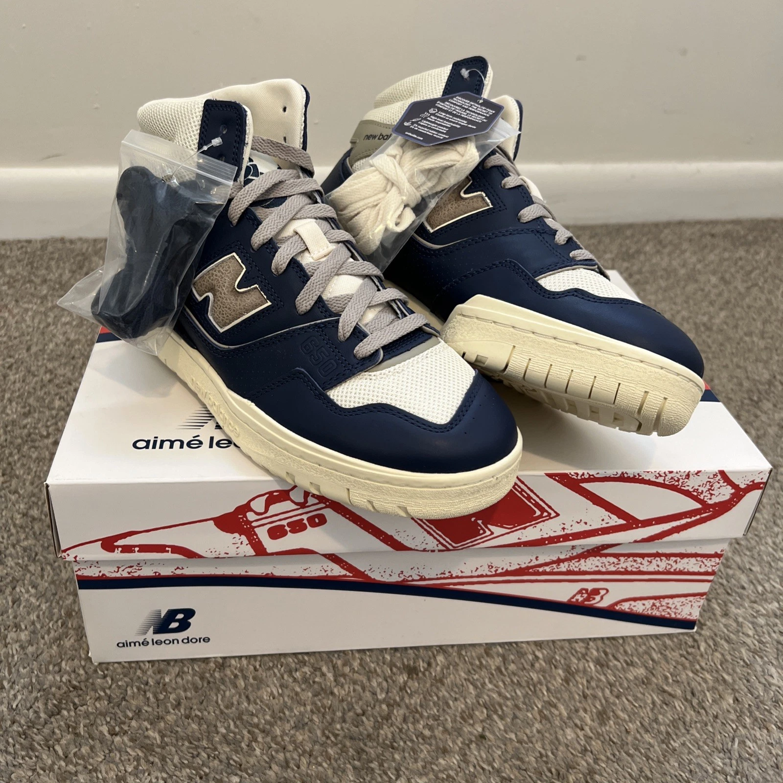 New Balance Aimé Leon Dore x 650R grigio navy BB650RB1 taglia 10 5