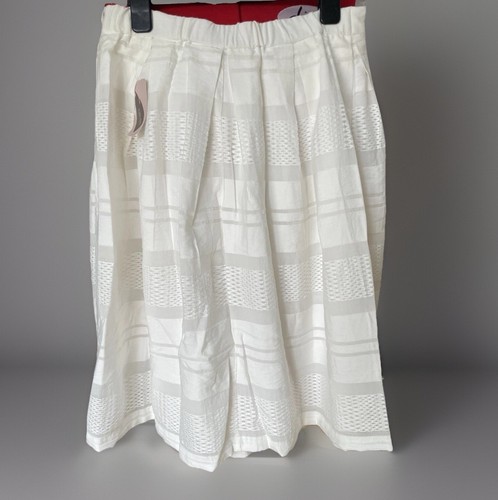 Forever 21 White Horizontal Striped Lined Full Skirt Size Large BNWT RRP £20 - Picture 3 of 5
