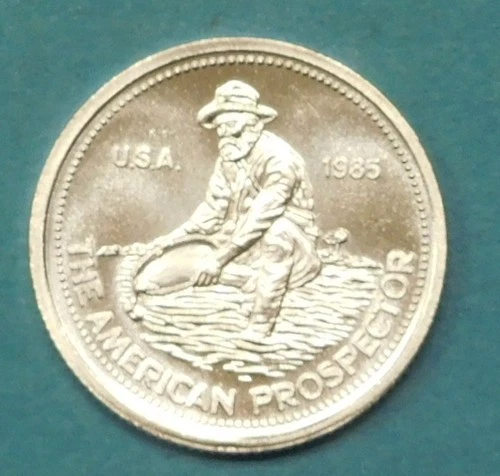1985 1/10 Oz Engelhard Prospector .999 Silver Fractional Art Bullion - Rare