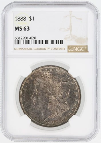 1888 Morgan Silver Dollar NGC MS63 S$1 Philadelphia Minted No Reserve