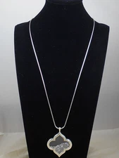 Brighton Silver Plated TOLEDO SALTAR Crystal Filled Arabesque Necklace JL6630