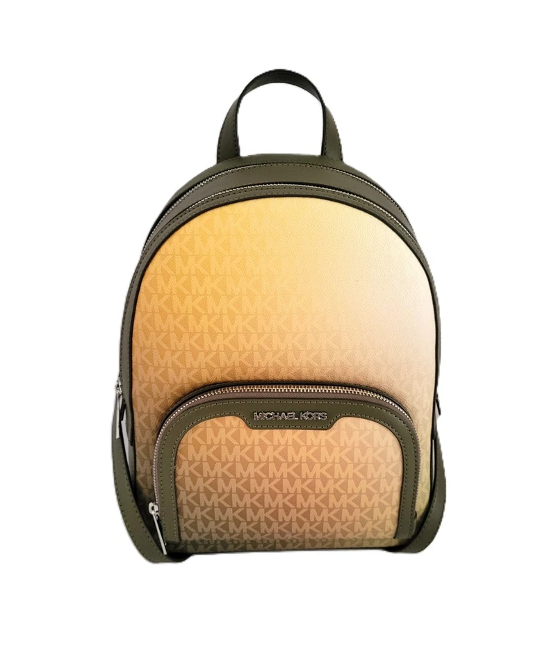 Mochila Michael Kors Jaycee Bolsillo Cremallera Mediana MK Oliva Multi Ombre Foto 2 de 4