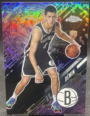 2025-26 Topps Chrome Egor Demin RC Go Time Purple Refractor /75