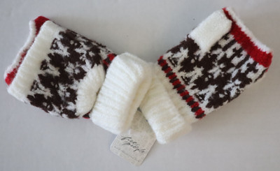 Free People FP2542402 Women's O/S Ivory First Frost Fair Isle Cozy Winter Gloves