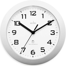 Image of Acctim 74367 Peron Radio Controlled Wall Clock, Silver, 23 cm l x 23 w