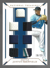Justus Sheffield 2019 Panini National Treasures Rookie Memorabilia 7 Patch 18/25
