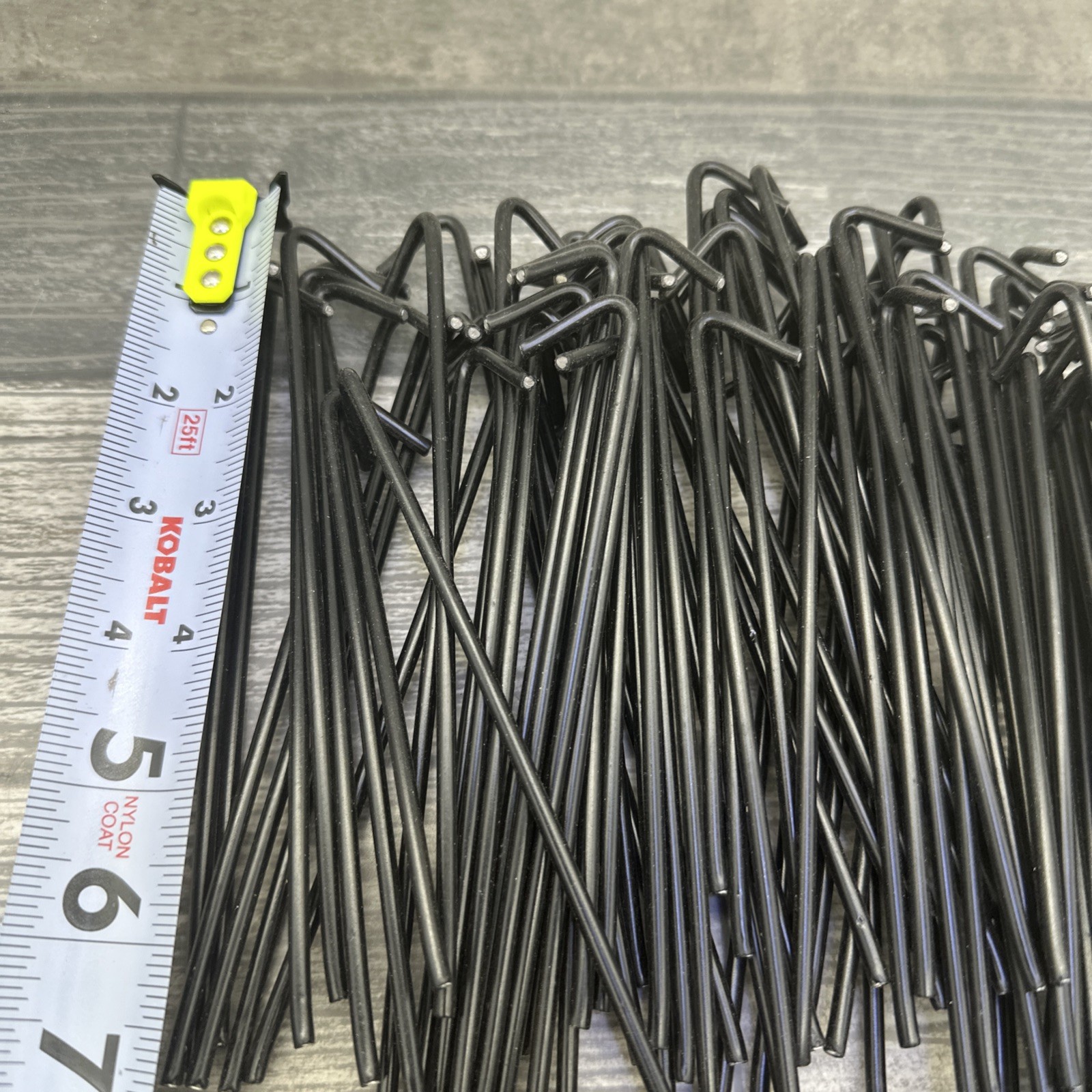 Black Aluminum Tie Wire for Chain Link Fence, 8 1/4" Long 9 Gauge (Bag of 100)