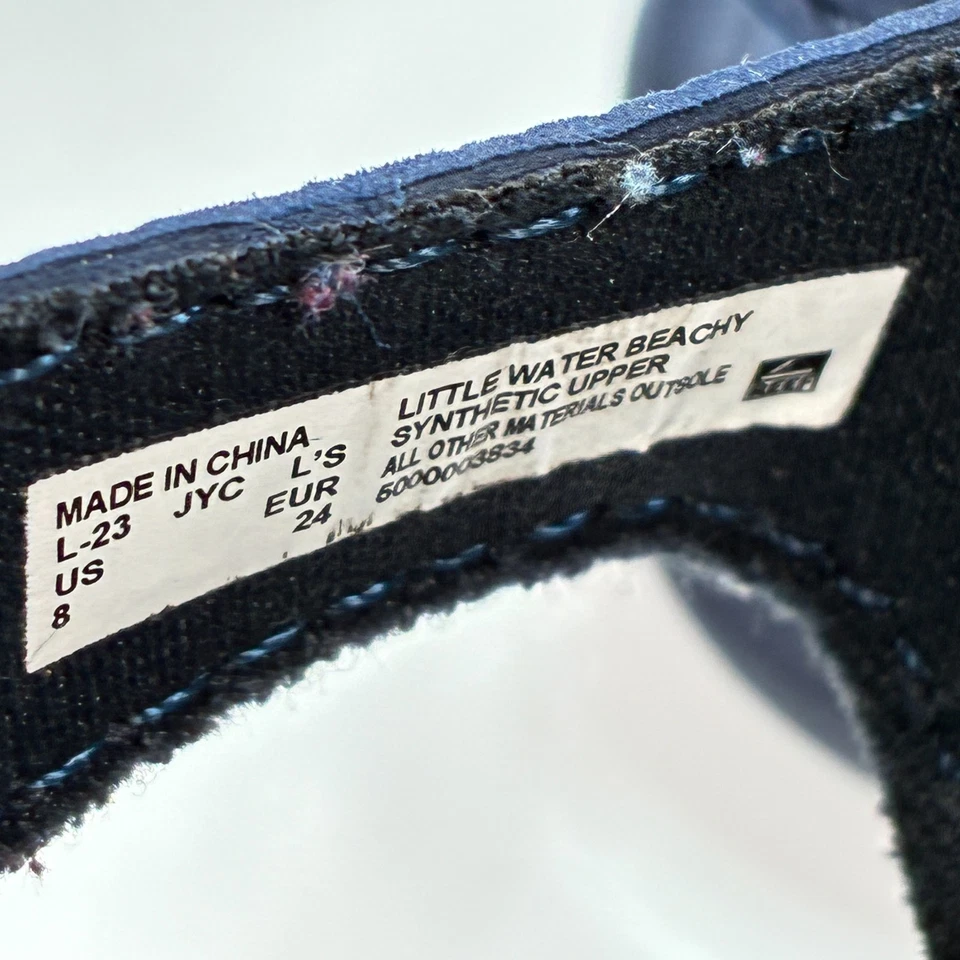 Sandalias de playa Reef Little Water azul marino correas ajustables niños niños talla 8 Foto 2 de 4